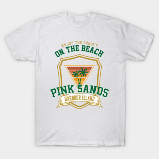 Retro Enjoy The Sunset on The Beach - Pink Sands Harbour Island Vintage T-Shirt