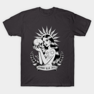 JOHNNY BLUE SKIES - BLACK WHITE WOMEN AND SKUL - STURGILL SIMPSON T-Shirt