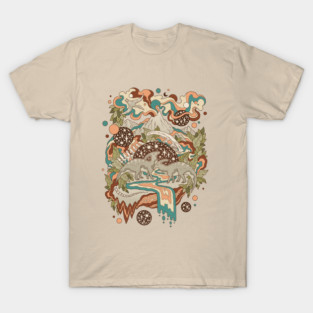 Lost Portal: Parasaurolophus | Dinosaur Science Fiction Art T-Shirt