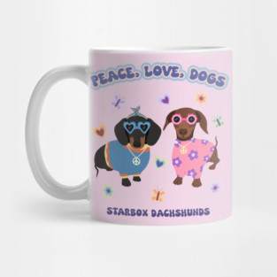 Peace, Love, and Dogs Mug