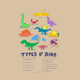 Types of Dinosaurs Cute T-Shirt